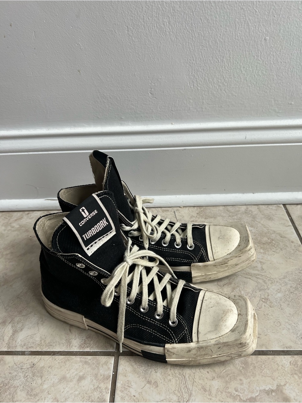 Rick owens x converse high tops